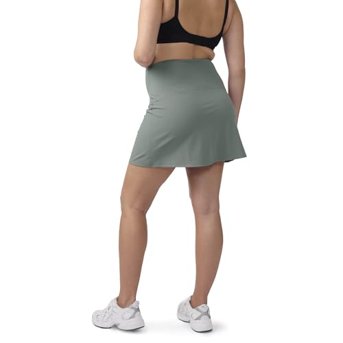 Ingrid & Isabel Basics Active Maternity Skort - color: Sage Green, size: Large