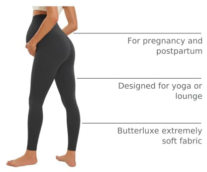 CRZ YOGA Maternity Leggings 28 - color: Mysterious Grey, size: Small