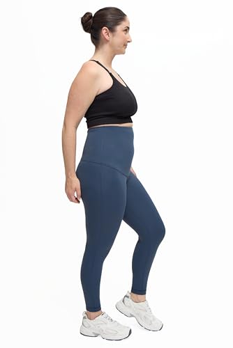 Ingrid & Isabel Basics Postpartum Compression Leggings - color: Rainstorm Blue, size: X-Large