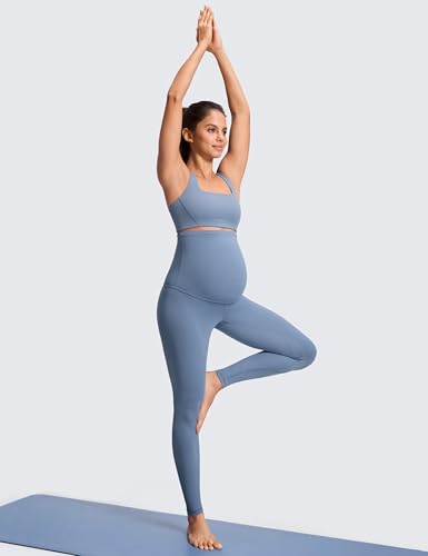 CRZ YOGA Maternity Extra Long Leggings 30'' - color: Washed Denim, size: Large