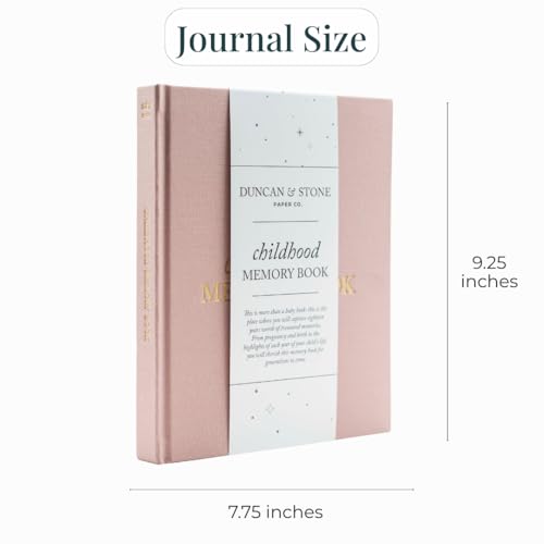 Duncan & Stone Childhood Memory Book for Kids, Prompts, Cream - color: Cream