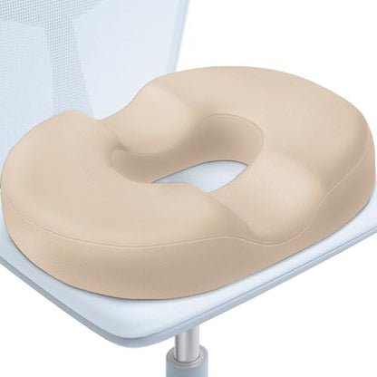 BlissTrends Donut Pillow Seat Cushion, Memory Foam Lifting Cushions - color: Khaki, size: X-Large
