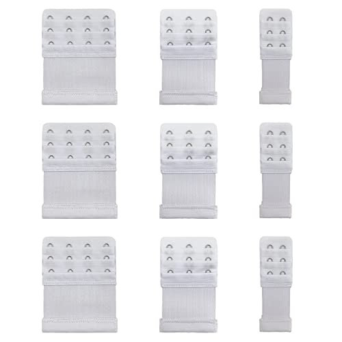 Bra Extenders 2 Hook / 3 Hook / 4 Hook / 5 Hook / 6 Hook, Soft & Stretchy for Back Bra Extension Strap B-E-B-E1 - color: A1, 2 Hook/ 3 Hook / 4 Hook - White