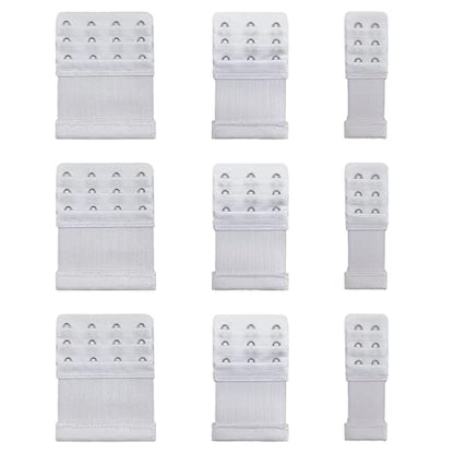 Bra Extenders 2 Hook / 3 Hook / 4 Hook / 5 Hook / 6 Hook, Soft & Stretchy for Back Bra Extension Strap B-E-B-E1 - color: A1, 2 Hook/ 3 Hook / 4 Hook - White