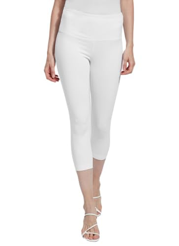 Denim Capri (Plus Size, 21.5" Inseam) - color: White, size: Medium