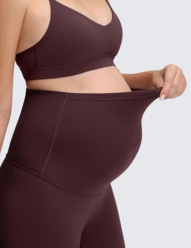 CRZ YOGA Maternity Extra Long Leggings 30'' - color: Ripe Plum, size: Small