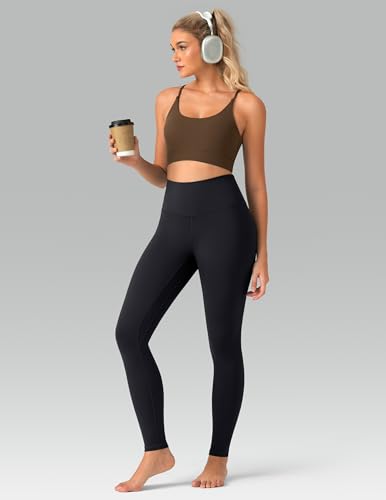 Colorfulkoala Women's Buttery Soft High Waisted Yoga Pants Full-Length Leggings - color: Black, size: Medium