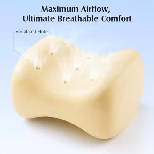 YFONG Knee Pillow for Side Sleepers, Memory Foam Leg Pillow, Blue - color: Blue