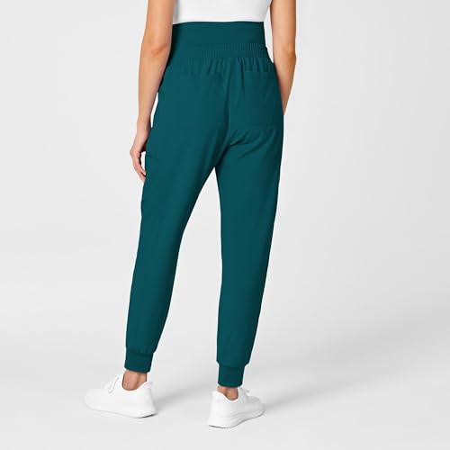 Wink W123 Maternity Jogger Scrub Pant - color: Caribbean Blue, size: Small