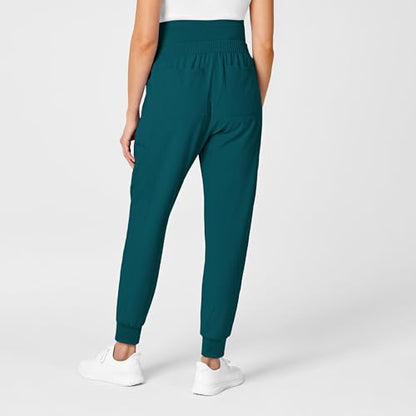 Wink W123 Maternity Jogger Scrub Pant - color: Caribbean Blue, size: Large