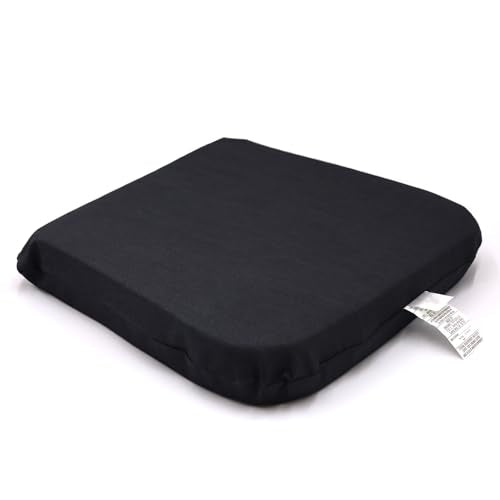 Organic Latex Seat Cushion 2" Soft, Black Cover, 1-Pk - color: Black Cotton Cover, size: 2" Soft