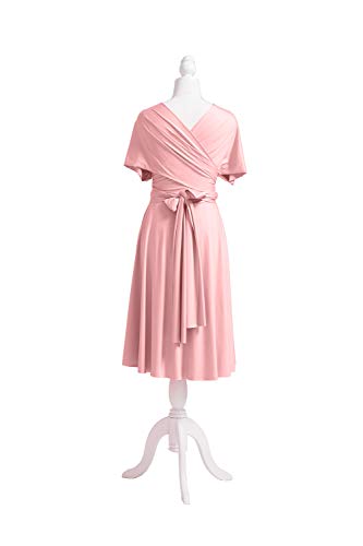 72styles Multi-Way Wrap Short Infinity Dress for Bridesmaids - color: Dusty Rose