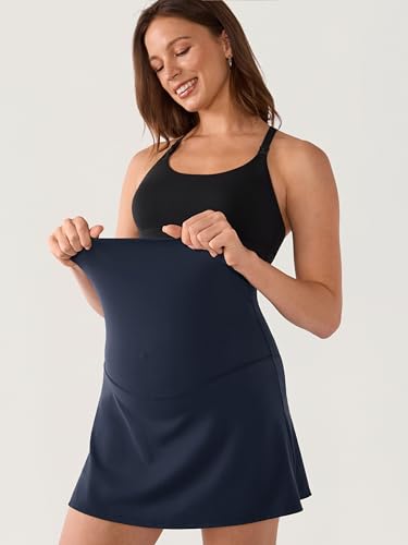 MOMANDA Maternity Tennis Skirt for Women - color: Twilight Blue, size: Large
