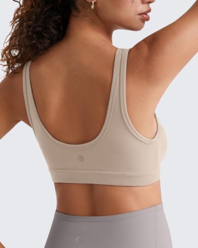 G4Free BareFeel Maternity Bra Wireless Nursing for Breastfeeding V Neck - color: Light Khaki, size: X-Small