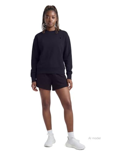 Champion Women's 4" Lounge Shorts, Standard Fit, Lightweight, Available in Regular and Plus - color: Black, size: X-Small