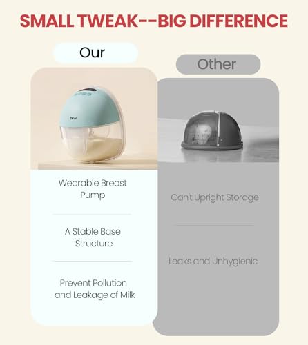 NCVI Wearable Breast Pump, Discreet & Wireless for Mom Working or Outsides - color: Upgrade-green.