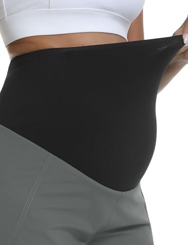 Women's Maternity Running Athletic Shorts - color: Grey, size: Small