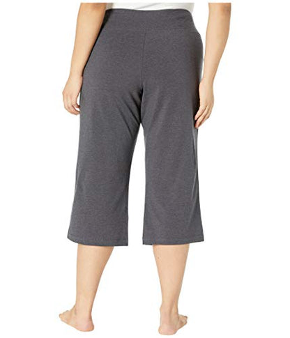 Jockey Womens Cotton Stretch Slim Flare Capri - color: Charcoal Grey Heather, size: Medium