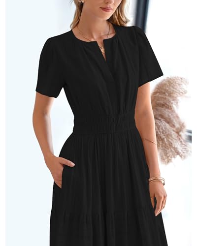 BTFBM Womens Summer 2026 Casual Maxi Dresses - color: Black, size: XX-Large