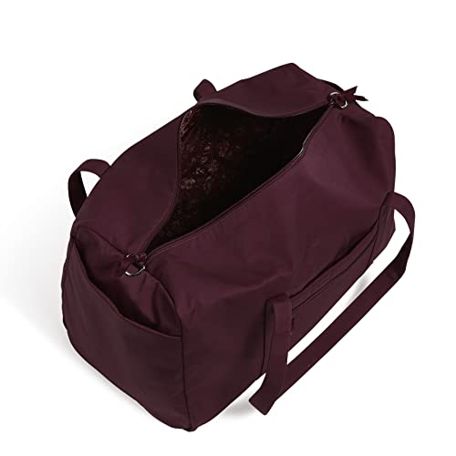 Vera Bradley Women's Cotton Large Travel Duffel Bag, Mulled Wine, One Size - color: Mulled Wine