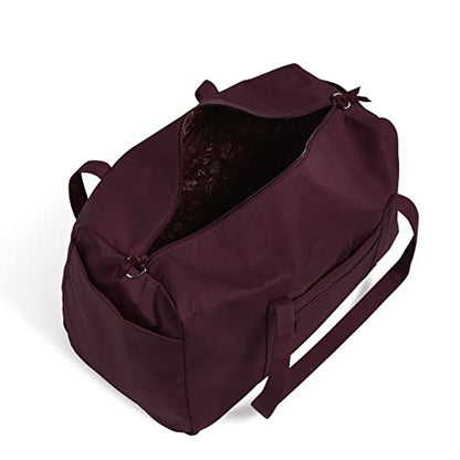 Vera Bradley Women's Cotton Large Travel Duffel Bag, Mulled Wine, One Size - color: Mulled Wine