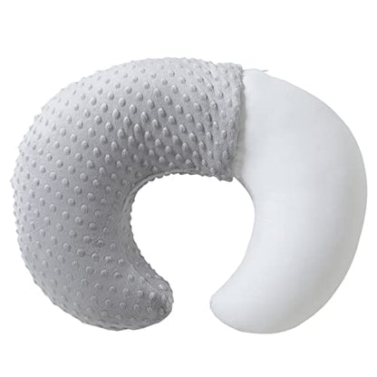 Nursing Pillow and Body Positioner with Premium Slipcover - color: Glacier Gray