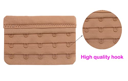 Tamlien Bra Extender 2 Hook/3 Hook/4 Hook/5 Hook, Soft and Comfortable Bra Extension - color: Bra Extender 5 Hooks-skin Color-4