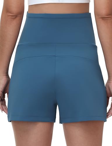 Women's Maternity Casual Shorts - color: Blue, size: XX-Large