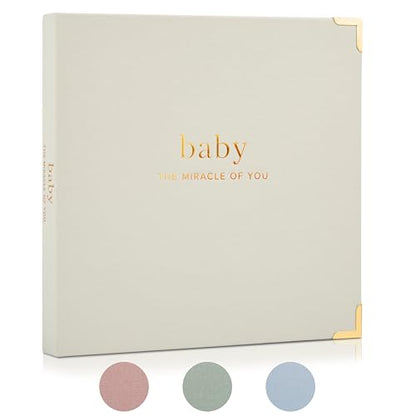 Keepsake Baby Memory Book for Boys and Girls - Timeless First 5 Year Book - color: Beige