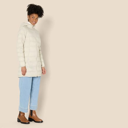 Amazon Essentials womens Lightweight Water-Resistant Packable Hooded Puffer Coat (Available in Plus Size) - color: Pumice, size: Medium