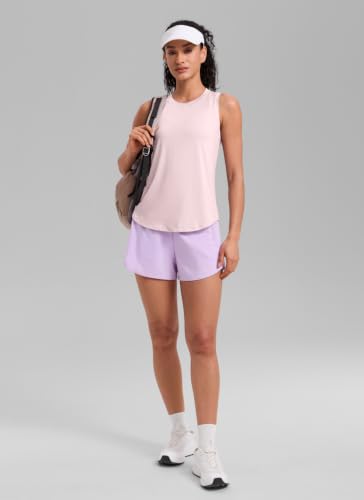 CRZ YOGA Lightweight Racerback Tank Top - color: Strawberry Pink, size: XX-Small