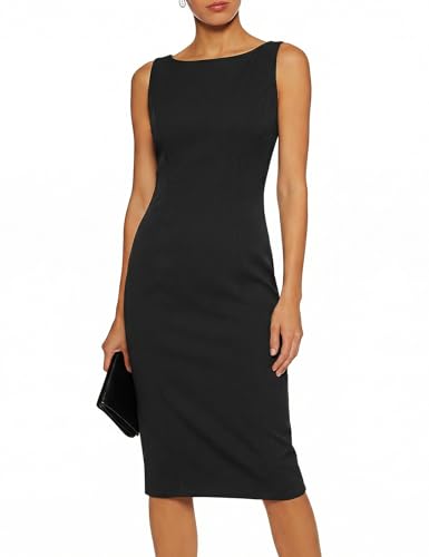 Belle Poque Womens Work Dress Sleeveless Sheath Dresses - color: Black, size: Medium
