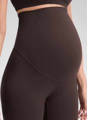 CRZ YOGA Maternity No Front Seam Legging 25" - color: Clay Brown, size: Medium