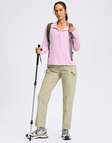 G Gradual Women's Sun Protection Lightweight Athletic Jacket Zip Up Jacket - color: Pink, size: Small