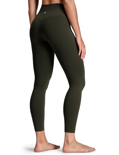 HeyNuts Yoga Pro Leggings 25" - color: Dark Olive, size: Medium