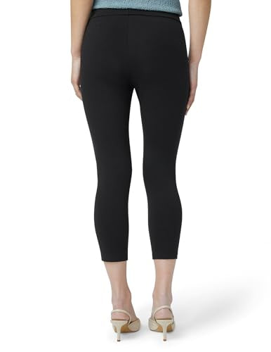HUE Women's Wide Waistband Blackout Cotton Leggings - color: Black, size: Medium