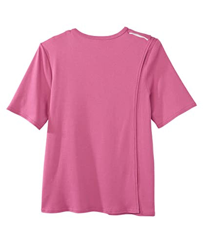 Silverts Women's Adaptive Open Back Top, Long Sleeve Dressing Shirt - color: Mauve, size: Medium