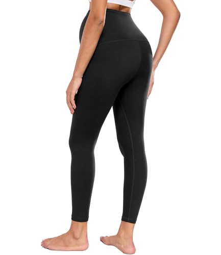 wirarpa Women's Maternity Leggings Over The Belly Buttery Yoga Pants 25" - color: Black, size: Medium