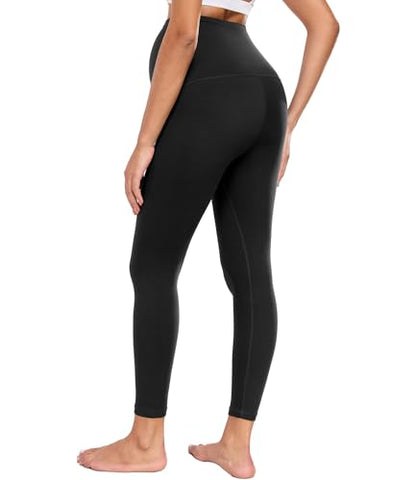 wirarpa Women's Maternity Leggings Over The Belly Buttery Yoga Pants 25" - color: Black, size: Medium