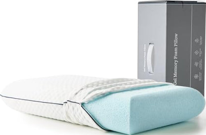 Weekender Cooling Gel Memory Foam Pillow for Sleeping – Queen Size, Ventilated Cooling Pillow for Side & Back Sleepers, Neck & Shoulder Support, Medium Firm, Washable Cover - size: Queen, style: 1 Pack