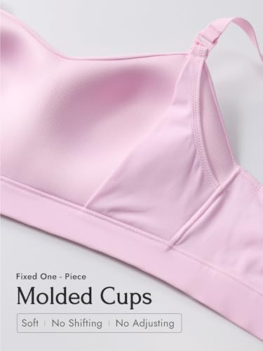 MOMANDA Seamless Nursing Bras for Breastfeeding - color: Sweet Pink, size: Small