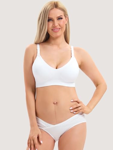 HBselect Nursing Bras for Breastfeeding 5Pack Women Maternity Bras - color: 5pack(black/Black/Grey/Nude/White), size: Small