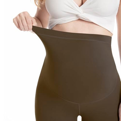 Over‑Belly Maternity Leggings, Soft Stretch Yoga Pants - color: 3 Packs-black/Dark Grey/Coffee, size: Small