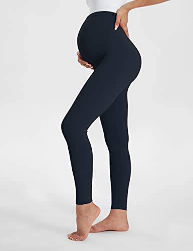 Buttergene Maternity Leggings Buttery-Soft 28'' Maternity Yoga Pants - color: 1-3pack Black/Coffee/Navy, size: Medium