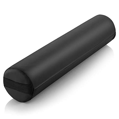 Saloniture Full Round Massage Table Bolster Pillow Pad - 26 x 6 Inch - Black - color: Black