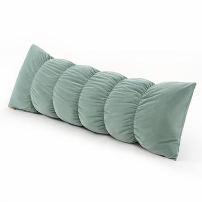 Pat. Pend. Segmented Body Pillow for Side Sleepers, 47 Inch, Green - color: Green, size: 47"*15.7"