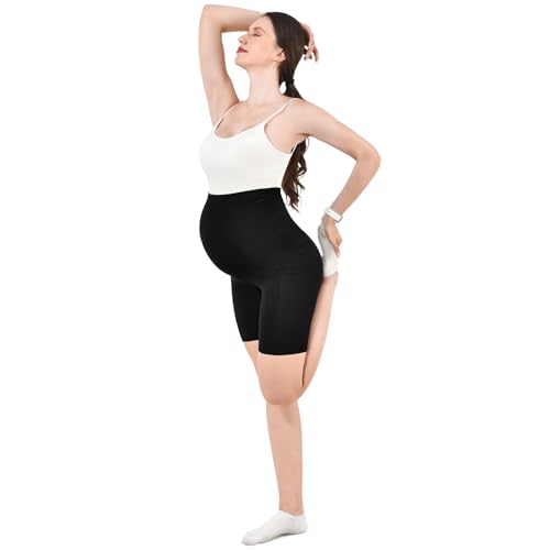 Walifrey Maternity Shorts with Pockets Over the Belly - color: Grey, size: Small