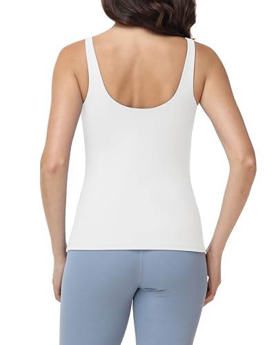 Foucome Maternity Nursing Tank Tops for Breastfeeding - color: White, size: Medium