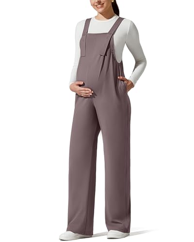 G4Free Shiftready Maternity Jumpsuit Pregnancy Overalls Adjustable Casual - color: Taupe, size: Small