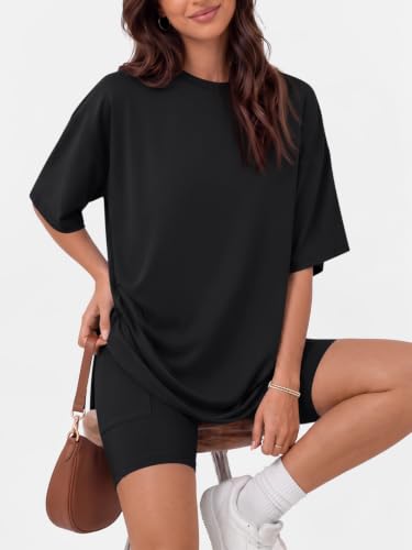 LILLUSORY Womens Lounge Sets 2 Piece Matching Pajamas Summer Outfit 2026 - color: Black, size: Small